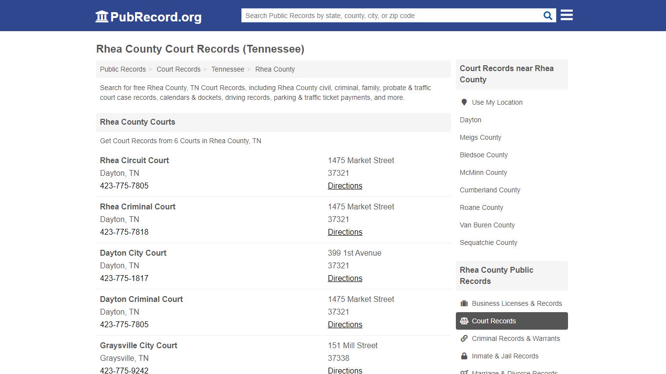 Free Rhea County Court Records (Tennessee Court Records)