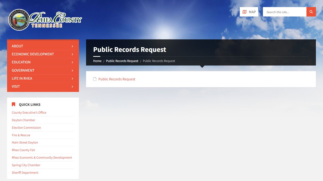 Public Records Request | Rhea County, Tennessee